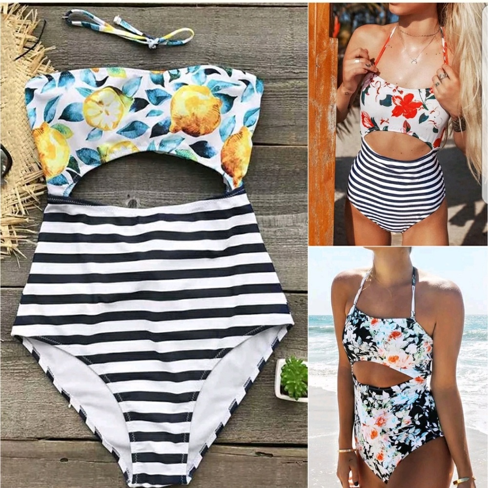 Preorder for $29 -retro high waisted swimsuit